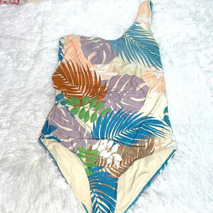 Jantzen One Shoulder Swimsuit Tropical Flowes